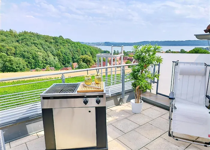 Seeblickapartment Fuer Bis Zu 12, Nuernberg & Schwabach In 30-35 Minuten Zu Erreichen, Sauna, Arbeitsplatz, Dachterrasse & Grill
